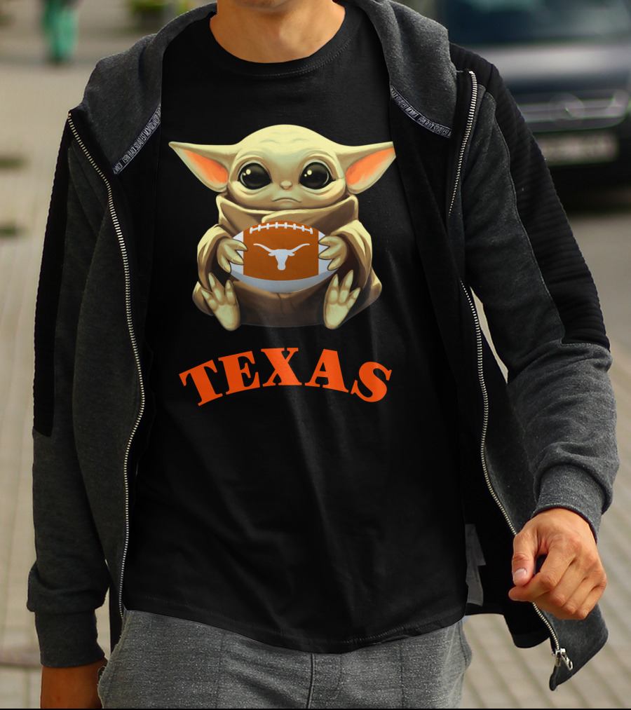 Texas Longhorns Yoda Baby Football T-Shirt