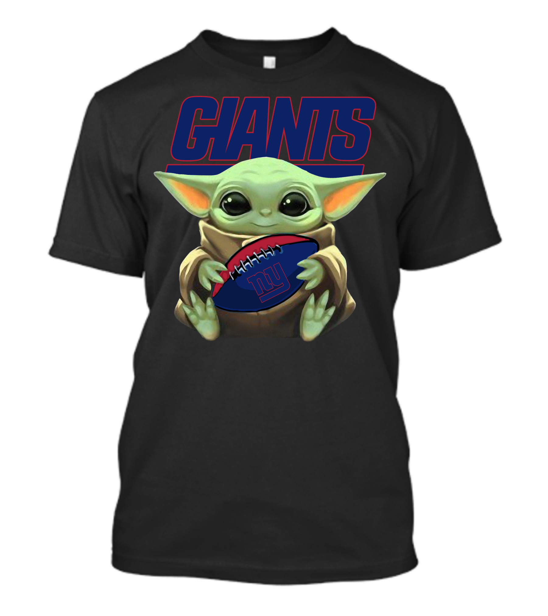 Giants Baby Yoda Football T-Shirt