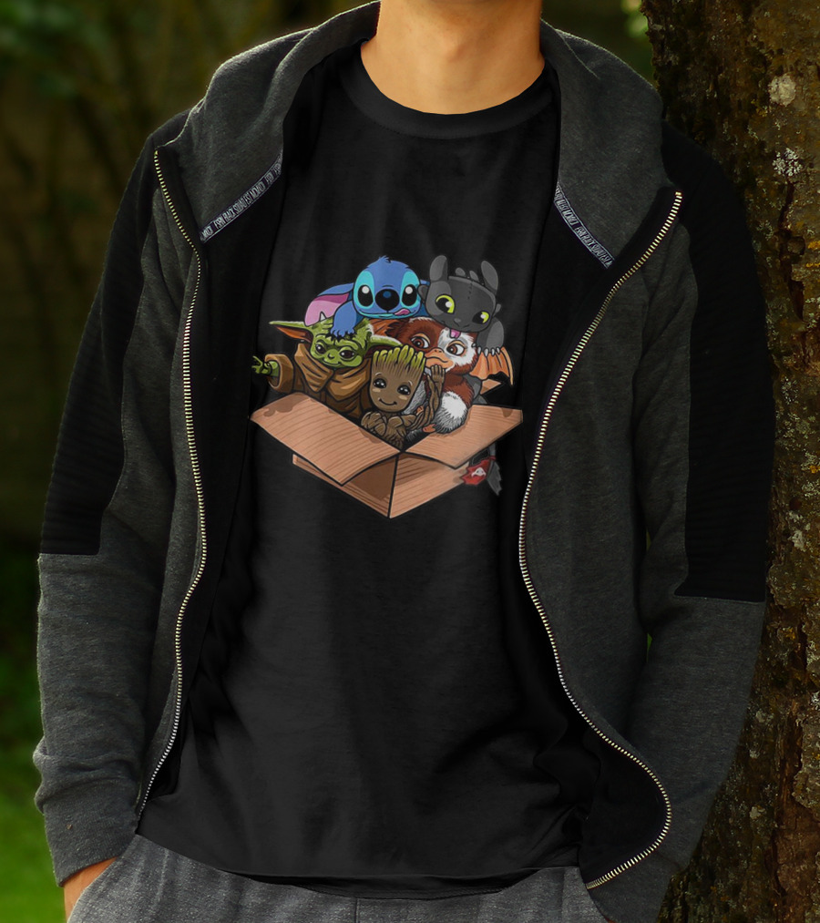 Baby Yoda Groot Stitch Gizmo Toothless T-Shirt