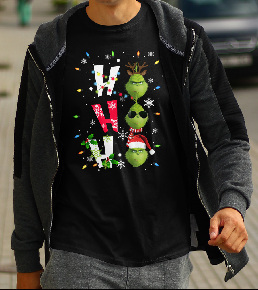Grinch WHOVILLE Christmas Lights And Snowflakes ZN858 T-Shirt