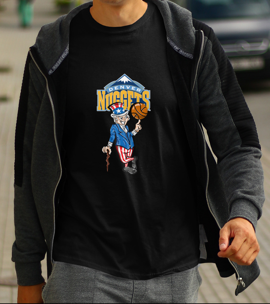 Denver Nuggets Uncle Sam Basketball Fourth Of July Celebration T-Shirt