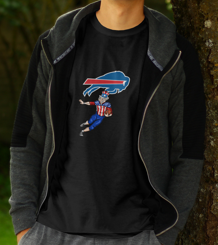 Buffalo Bills Uncle Sam 4Th Of July Football Celebration T-Shirt