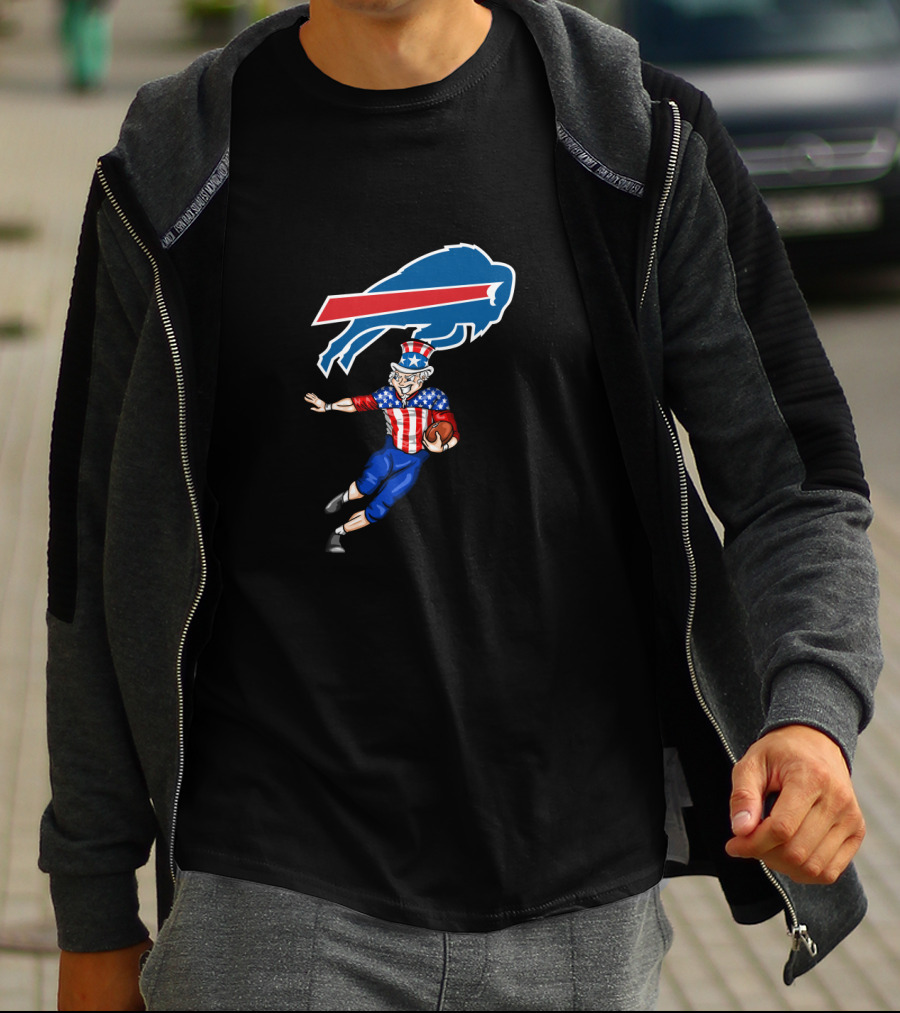Buffalo Bills Uncle Sam 4Th Of July Football Celebration T-Shirt