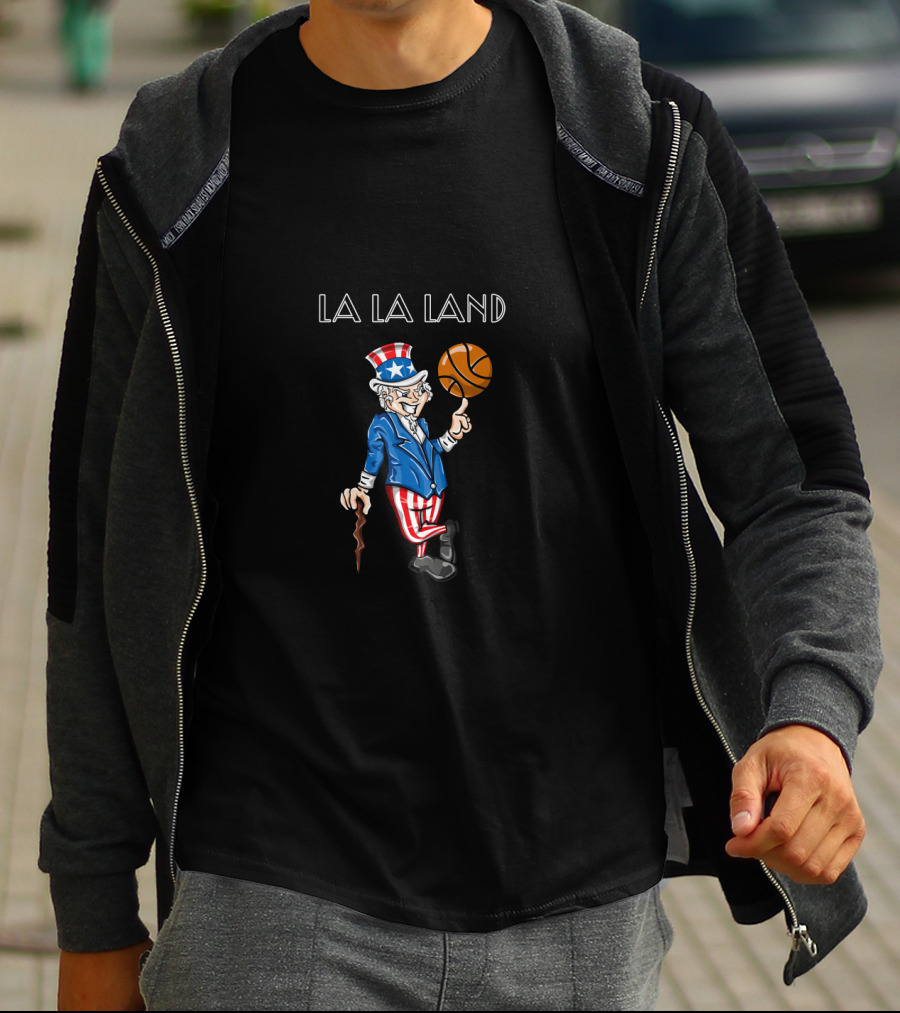 La La Land Uncle Sam Basketball 4Th July Clippers T-Shirt