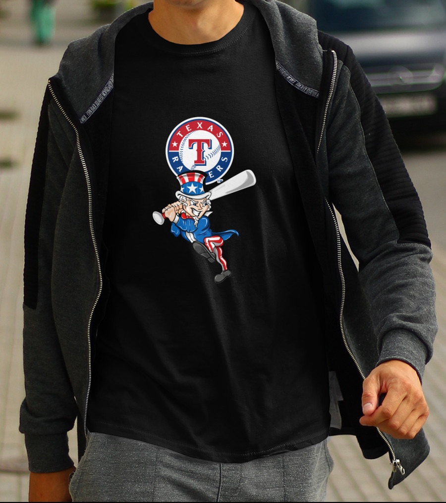 Texas Rangers Uncle Sam Baseball 4Th July Celebration Sports T-Shirt