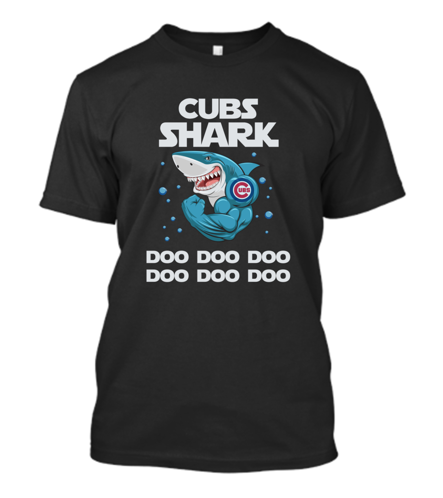 Cubs Shark Doo Doo Doo Chicago Cubs Logo Fun T-Shirt