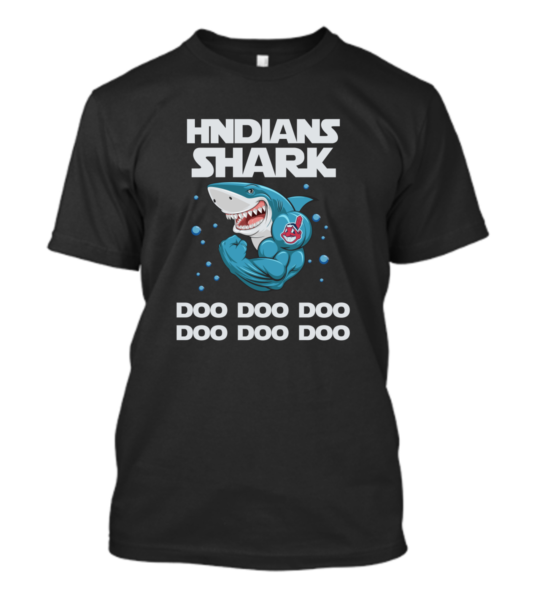 Indians Shark Doo Doo Doo With Cleveland Baseball T-Shirt