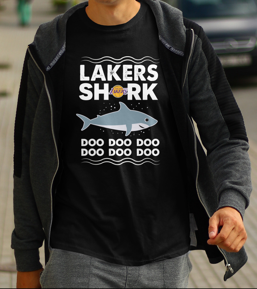 Los Angeles Lakers Shark Doo Doo Doo NBA Basketball Fan T-Shirt