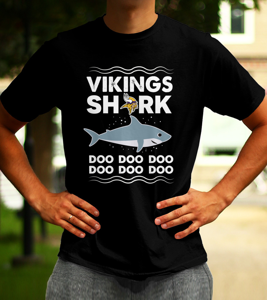 Vikings Shark Doo Doo Doo Minnesota Football T-Shirt