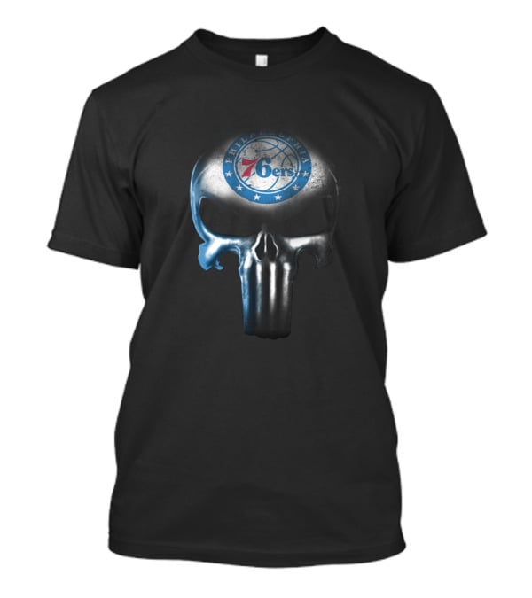 Philadelphia 76ers Punisher Skull Fans T-Shirt