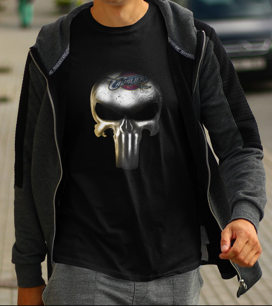 Cleveland Cavaliers Fans Punisher Skull T-Shirt