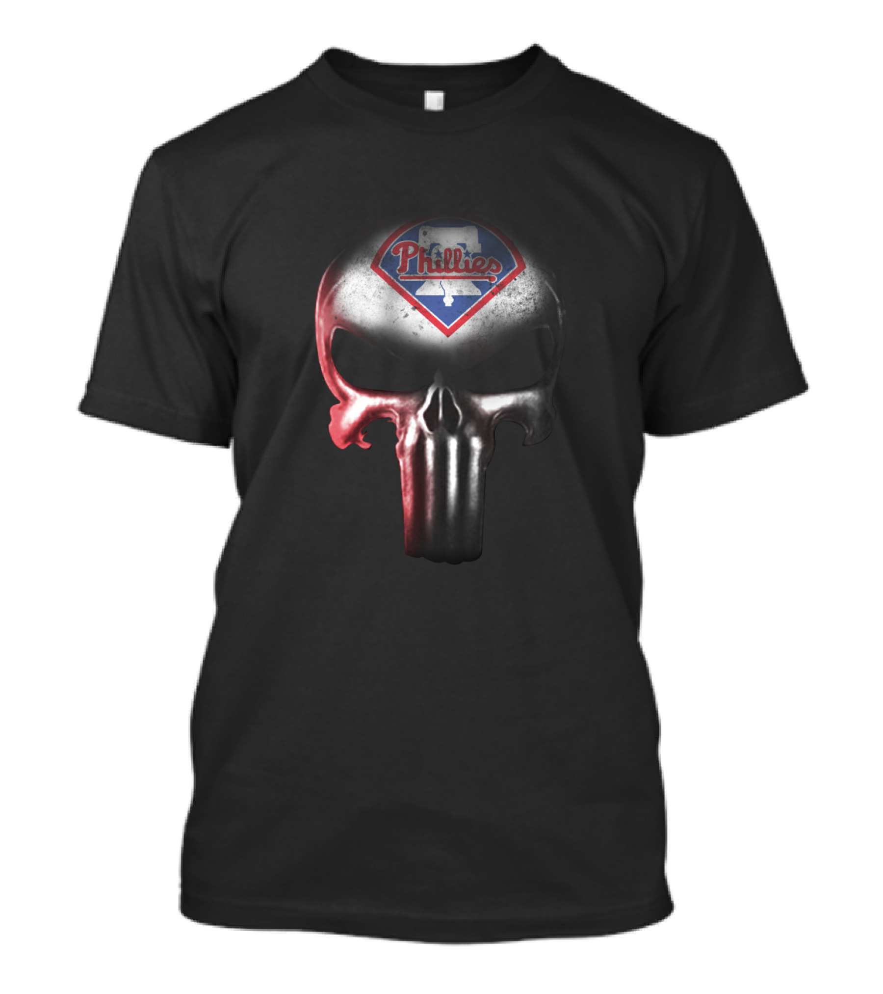 Philadelphia Phillies Fans Punisher Skull T-Shirt