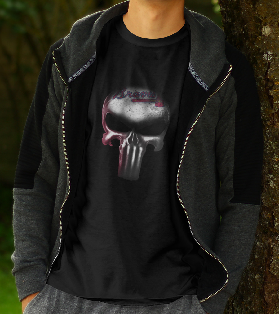 Braves Punisher Skull Atlanta Braves Fans T-Shirt