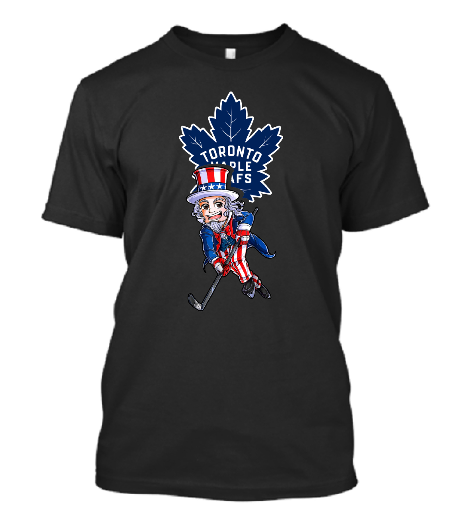 Uncle Sam Toronto Maple Leafs Patriotic Hockey Fans 4Th July T-Shirt