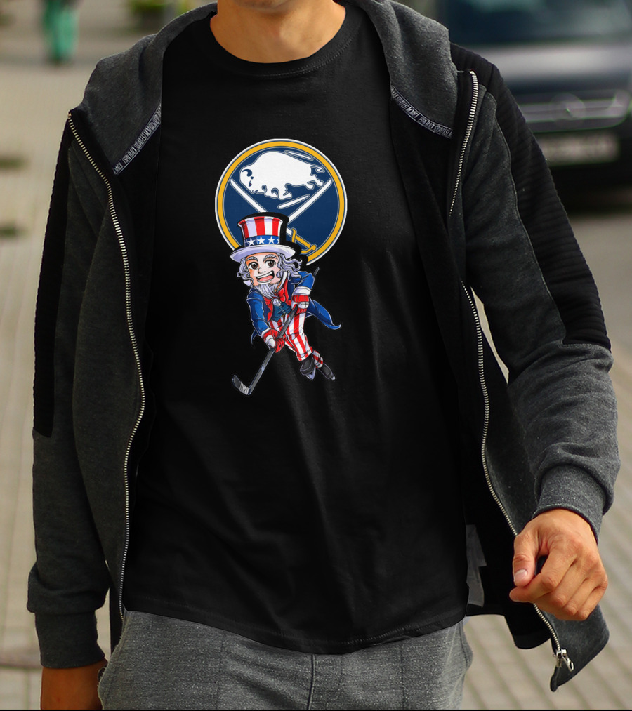 Uncle Sam Buffalo Sabres Hockey 4Th Of July T-Shirt