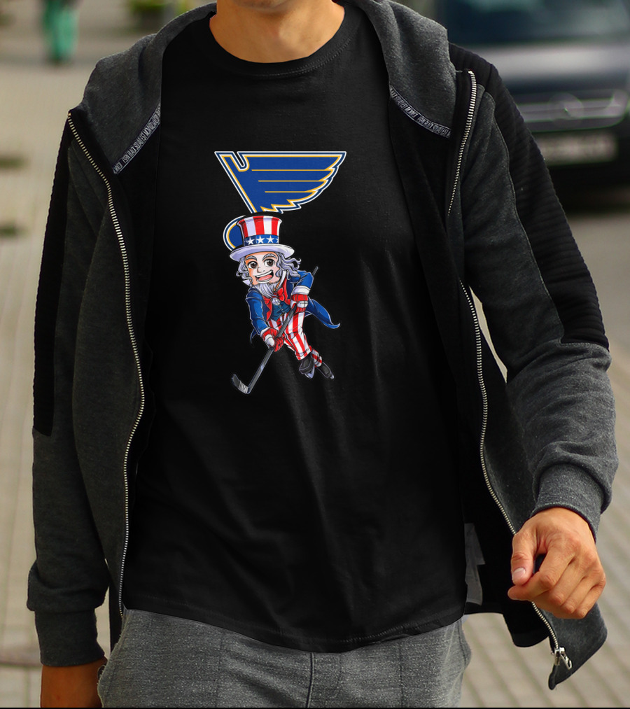 St. Louis Blues Uncle Sam Hockey 4Th Of July T-Shirt