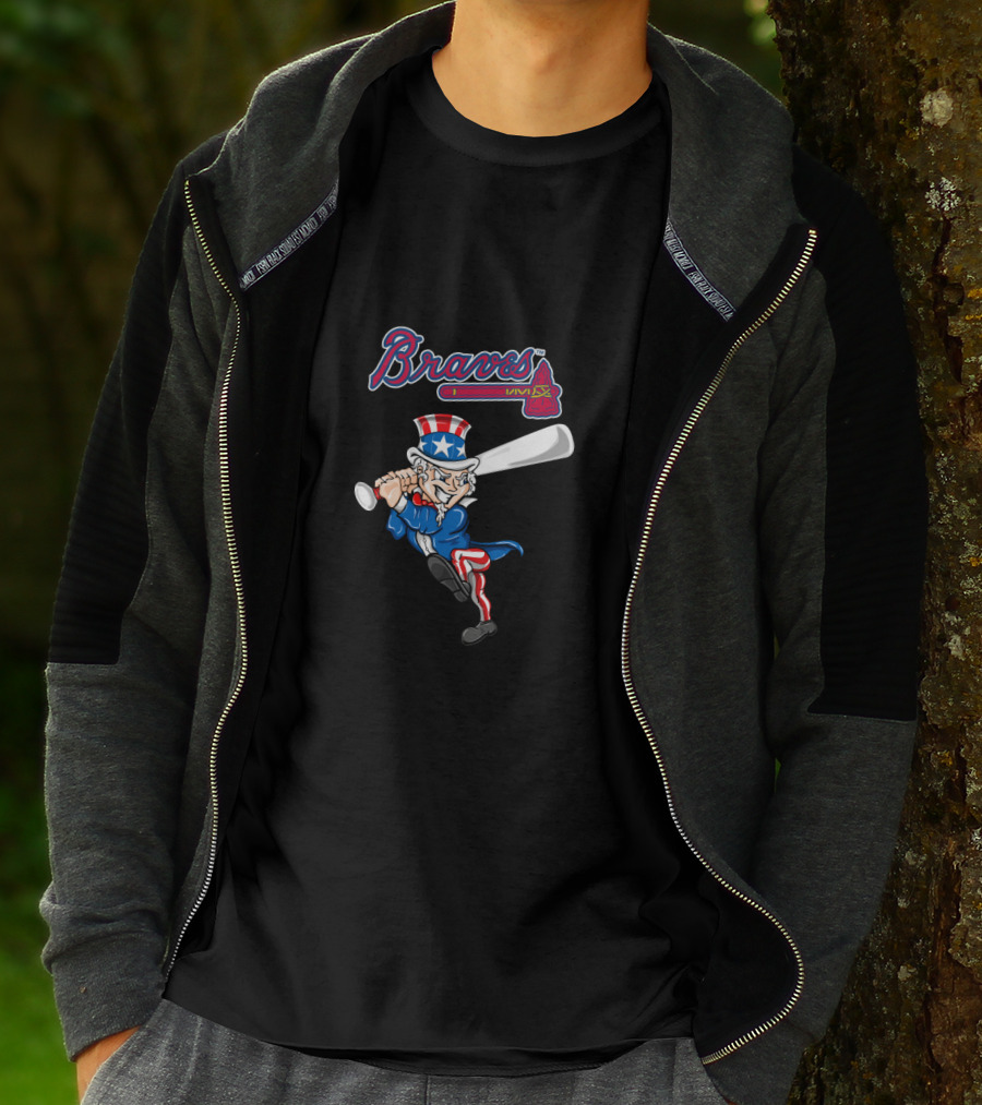 Braves Uncle Sam Patriotic 4Th Of July Baseball T-Shirt