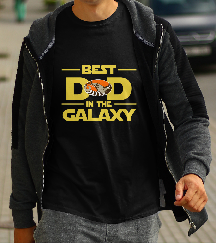 Best Dad In The Galaxy With Fierce Canine T-Shirt