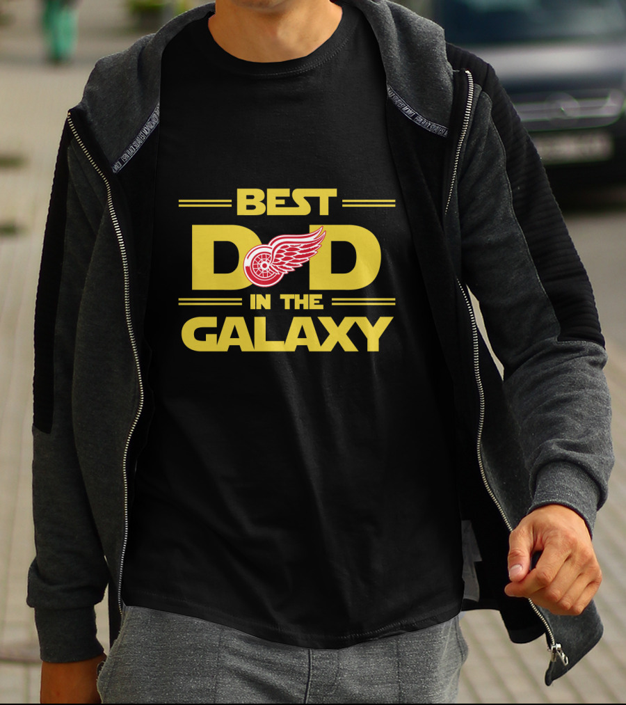 Best Dad In The Galaxy Detroit Red Wings T-Shirt