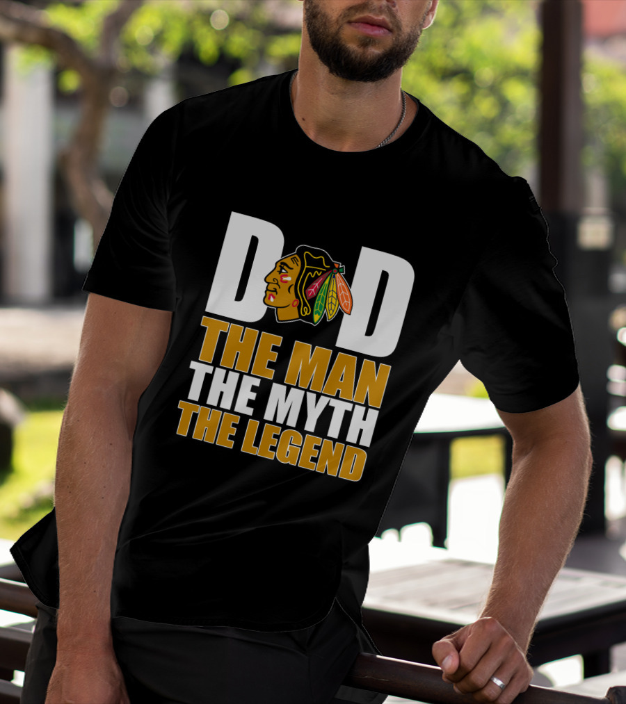 Chicago Blackhawks Dad The Man The Myth The Legend T-Shirt