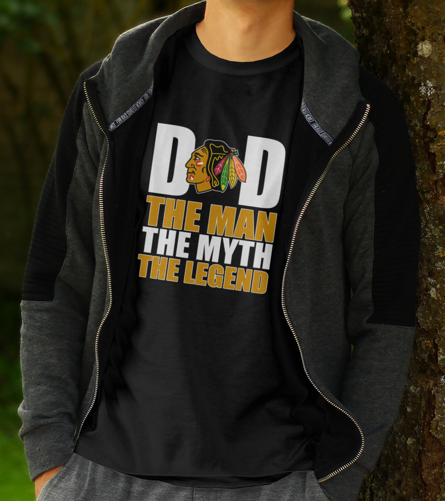 Chicago Blackhawks Dad The Man The Myth The Legend T-Shirt