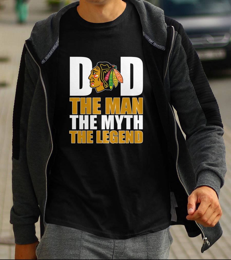 Chicago Blackhawks Dad The Man The Myth The Legend T-Shirt