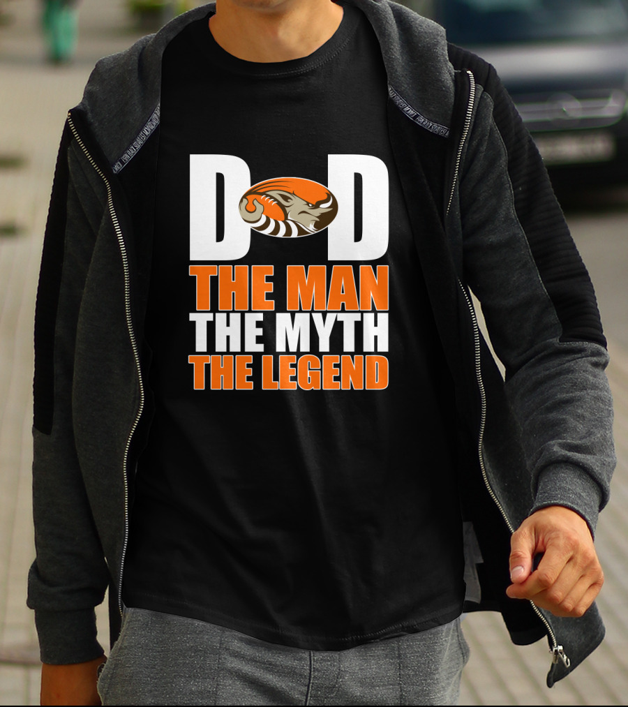 Cleveland Browns Dad The Man The Myth The Legend Football Theme T-Shirt