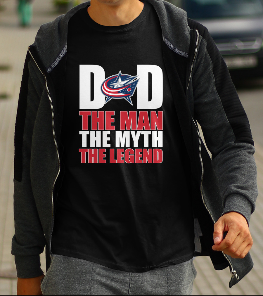 Columbus Blue Jackets Dad The Man The Myth The Legend T-Shirt