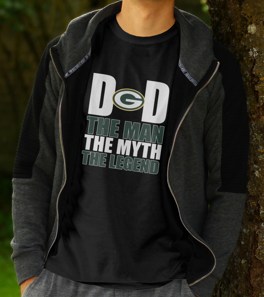 Green Bay Packers Dad G The Man The Myth The Legend T-Shirt
