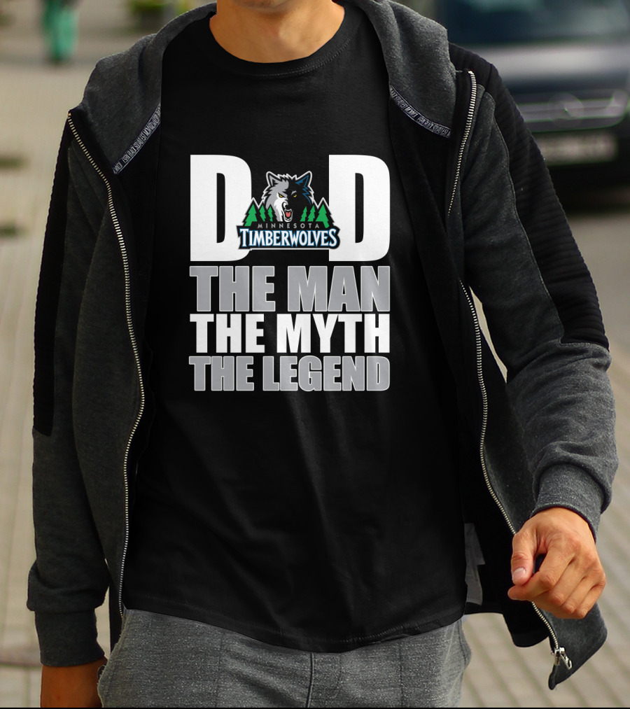 Minnesota Timberwolves Dad The Man The Myth The Legend T-Shirt