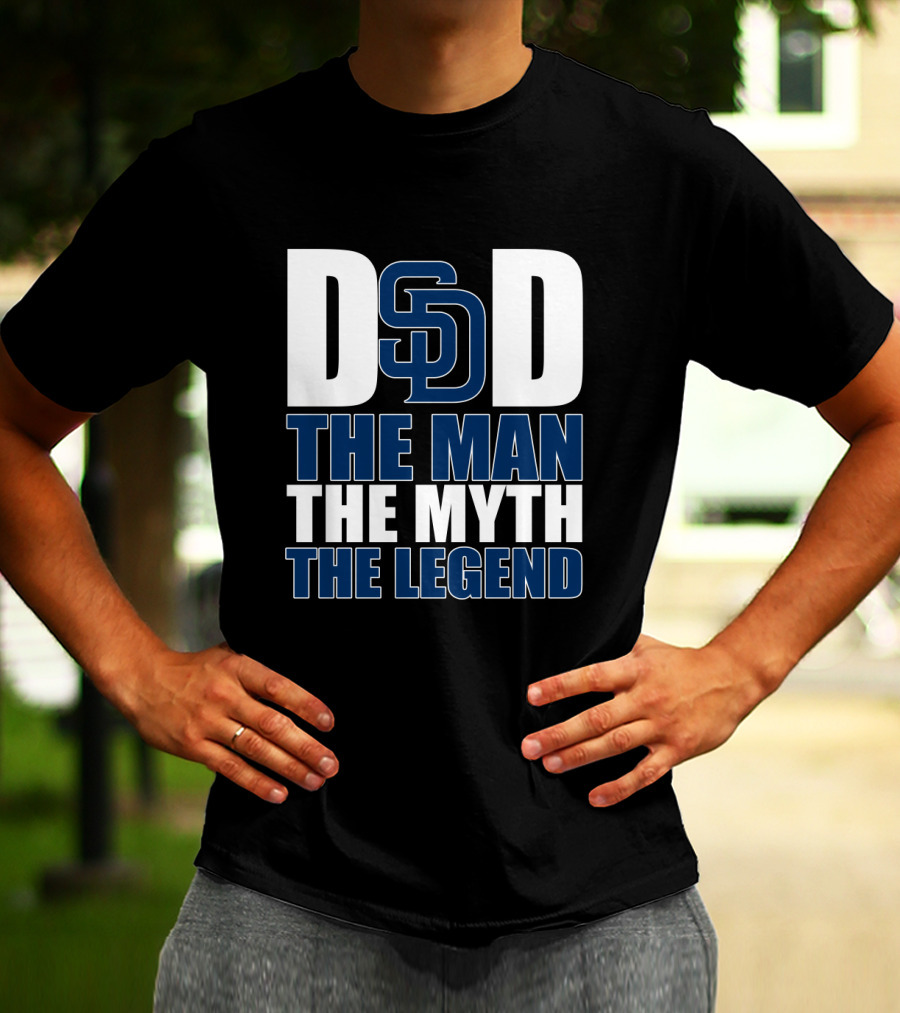 San Diego Padres Dad SD The Man The Myth The Legend T-Shirt