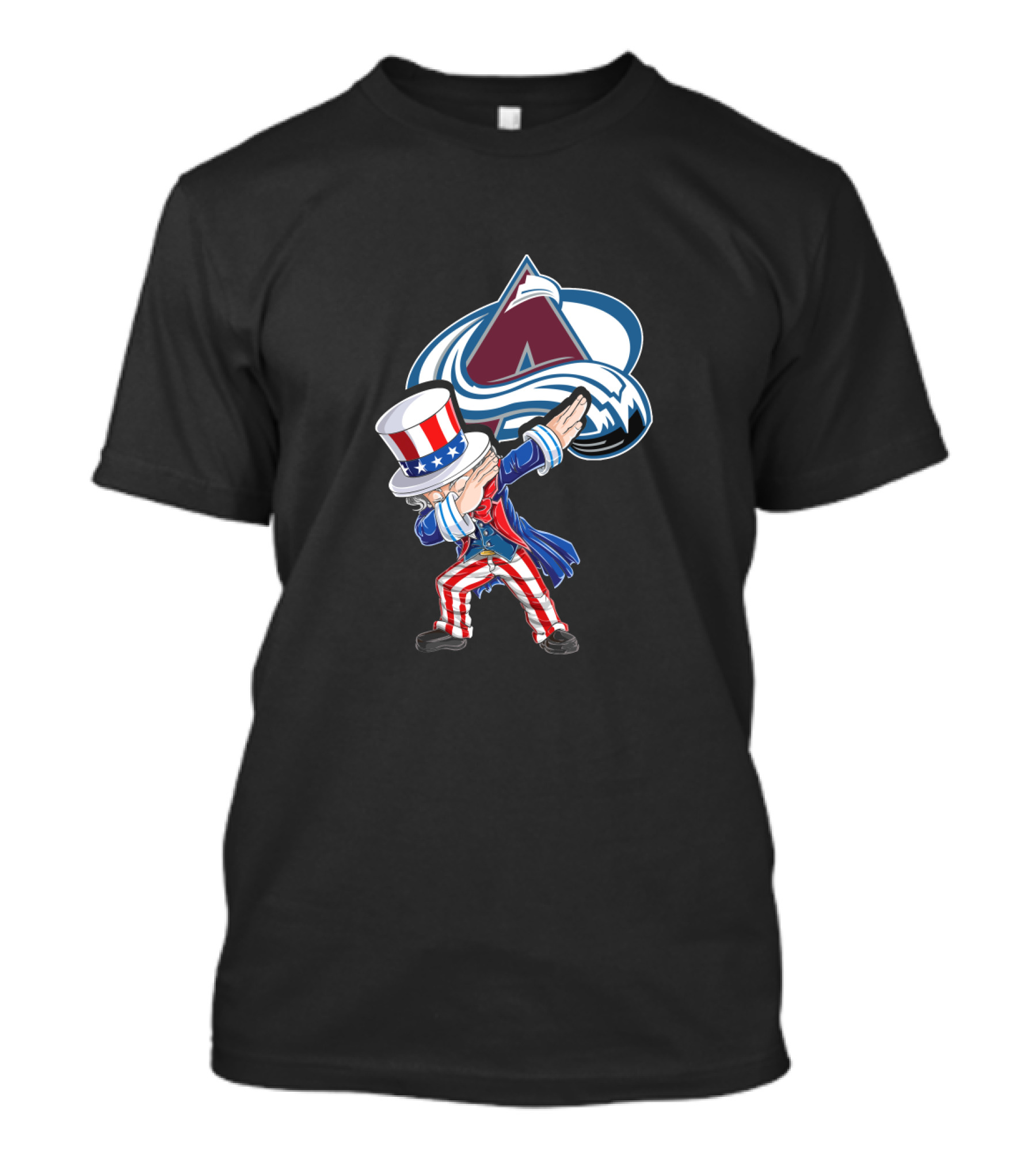 Uncle Sam Dabbing With Colorado Avalanche For 4Th Of July Celebrations T-Shirt