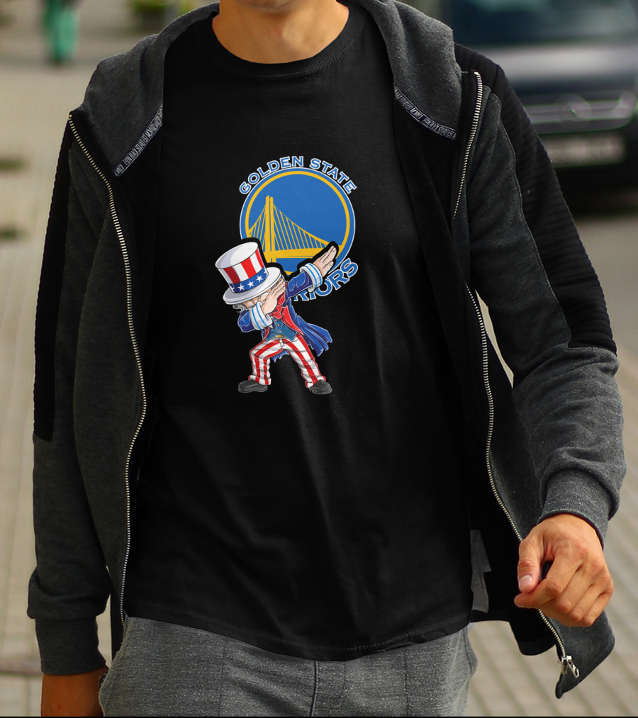 Golden State Warriors Uncle Sam Dabbing 4Th July Celebration T-Shirt