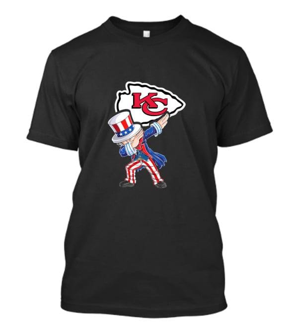Uncle Sam Dabbing Kansas City Chiefs 4Th Of July T-Shirt