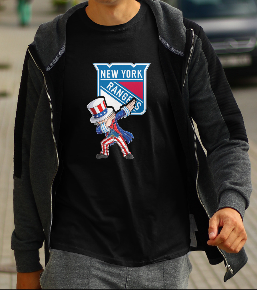 Uncle Sam Dabbing New York Rangers Fourth Of July Celebration T-Shirt
