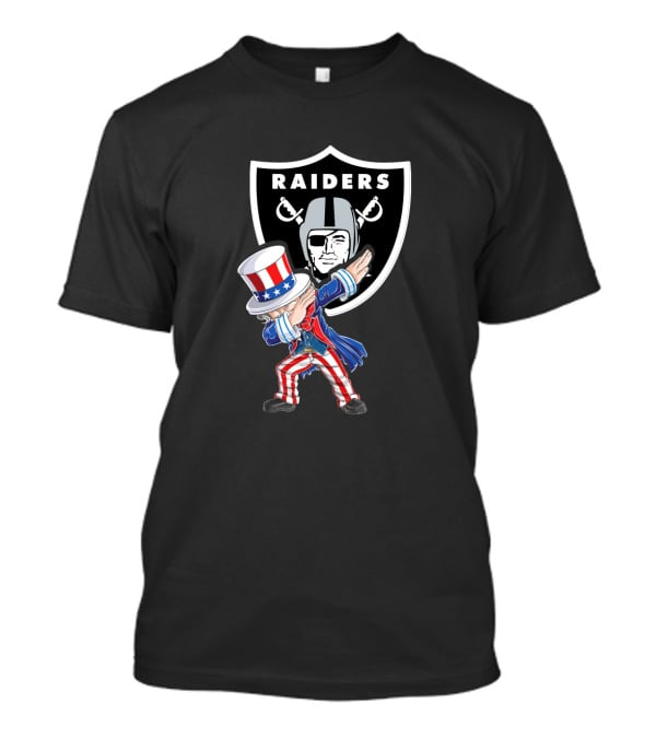 Uncle Sam Dabbing Raiders Fourth Of July Celebration T-Shirt