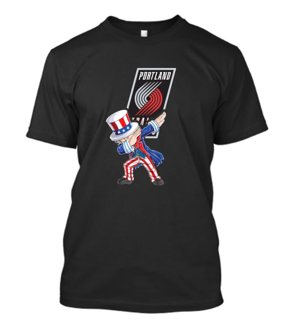 Portland Trail Blazers Uncle Sam Dabbing For 4Th Of July T-Shirt