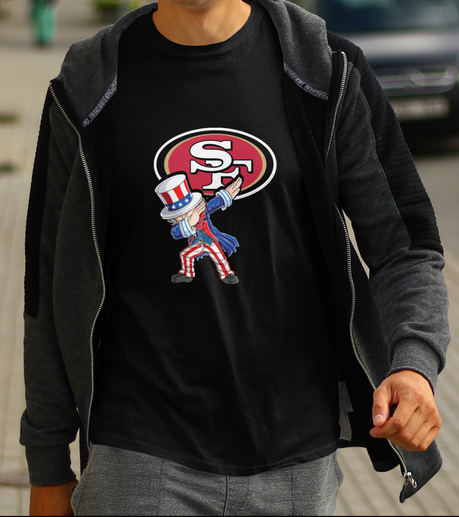 Uncle Sam Dabbing San Francisco 49ers 4Th July Sf T-Shirt