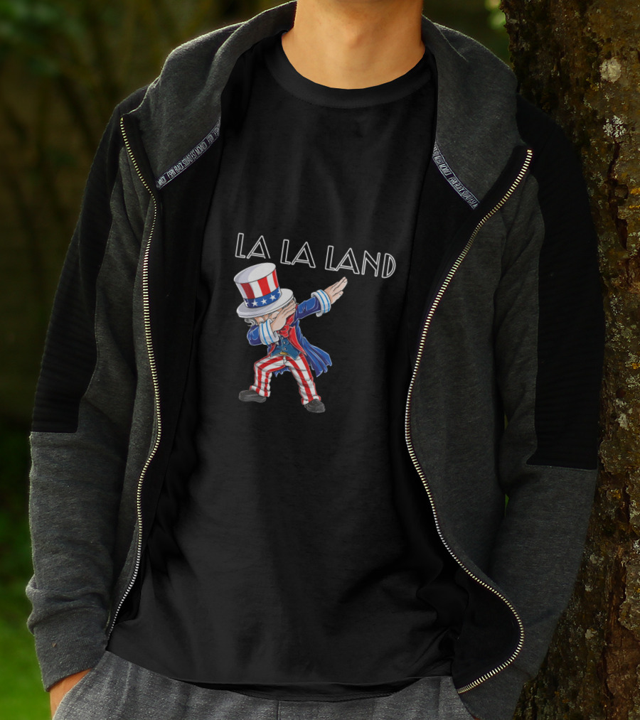 La La Land Uncle Sam Dabbing 4Th July Usa T-Shirt