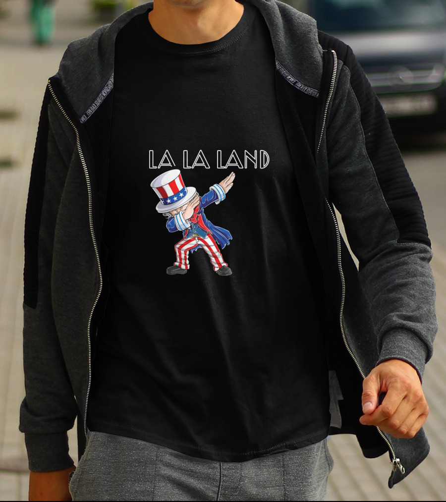 La La Land Uncle Sam Dabbing 4Th July Usa T-Shirt
