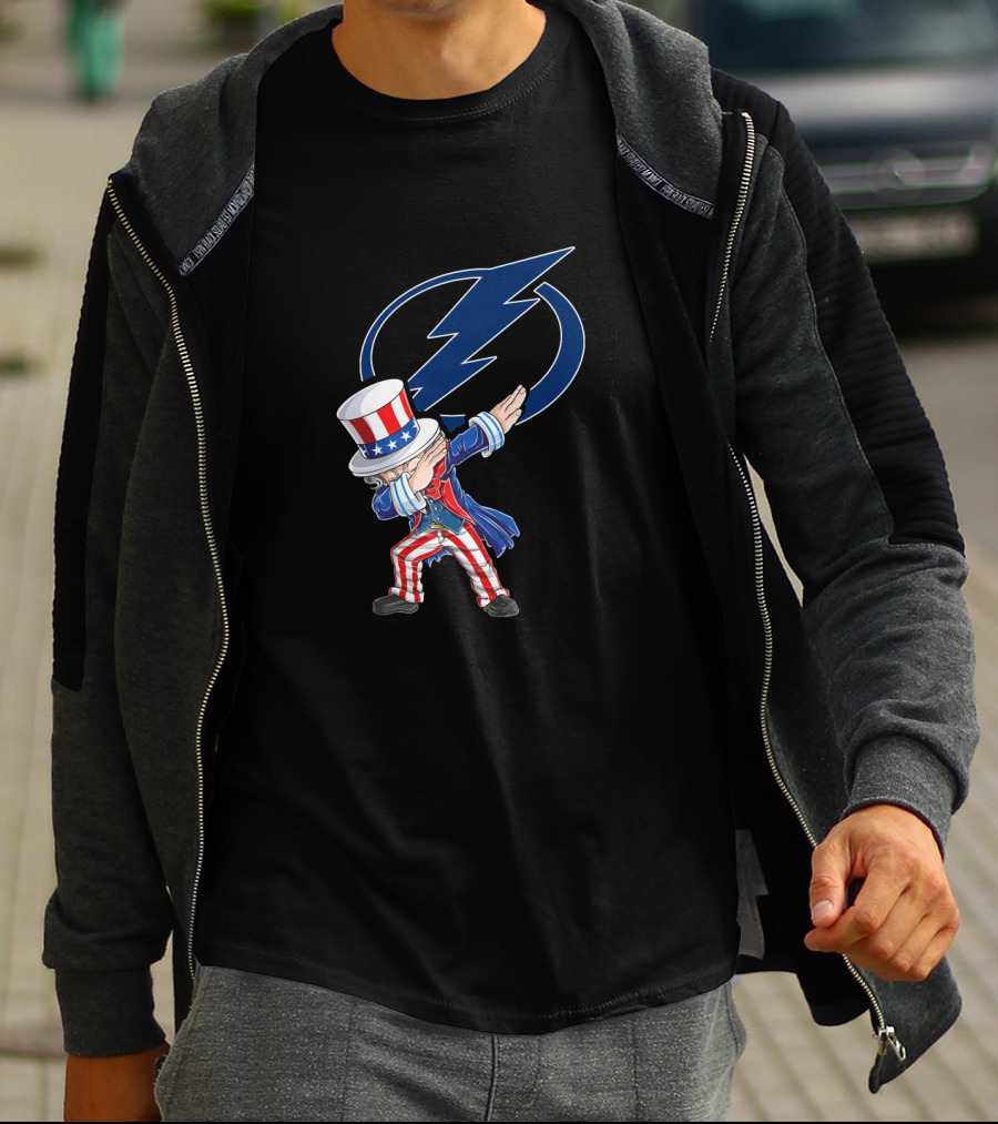 Uncle Sam Dabbing Tampa Bay Lightning For 4Th Of July T-Shirt