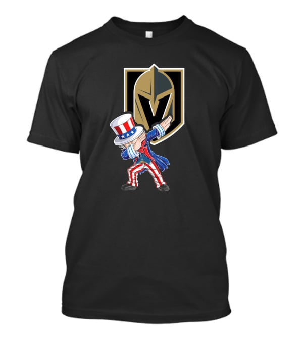Uncle Sam Dabbing Vegas Golden Knights 4Th Of July Celebration T-Shirt