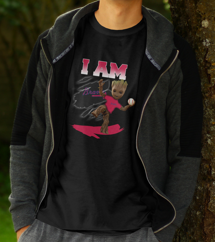 I Am Braves Groot Baseball Fan T-Shirt