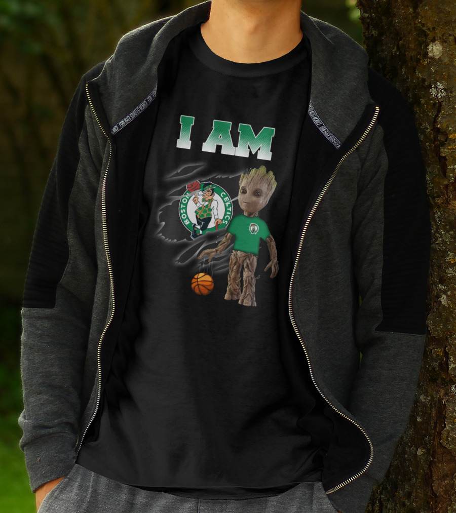 I Am Boston Celtics Groot Basketball Fan T-Shirt