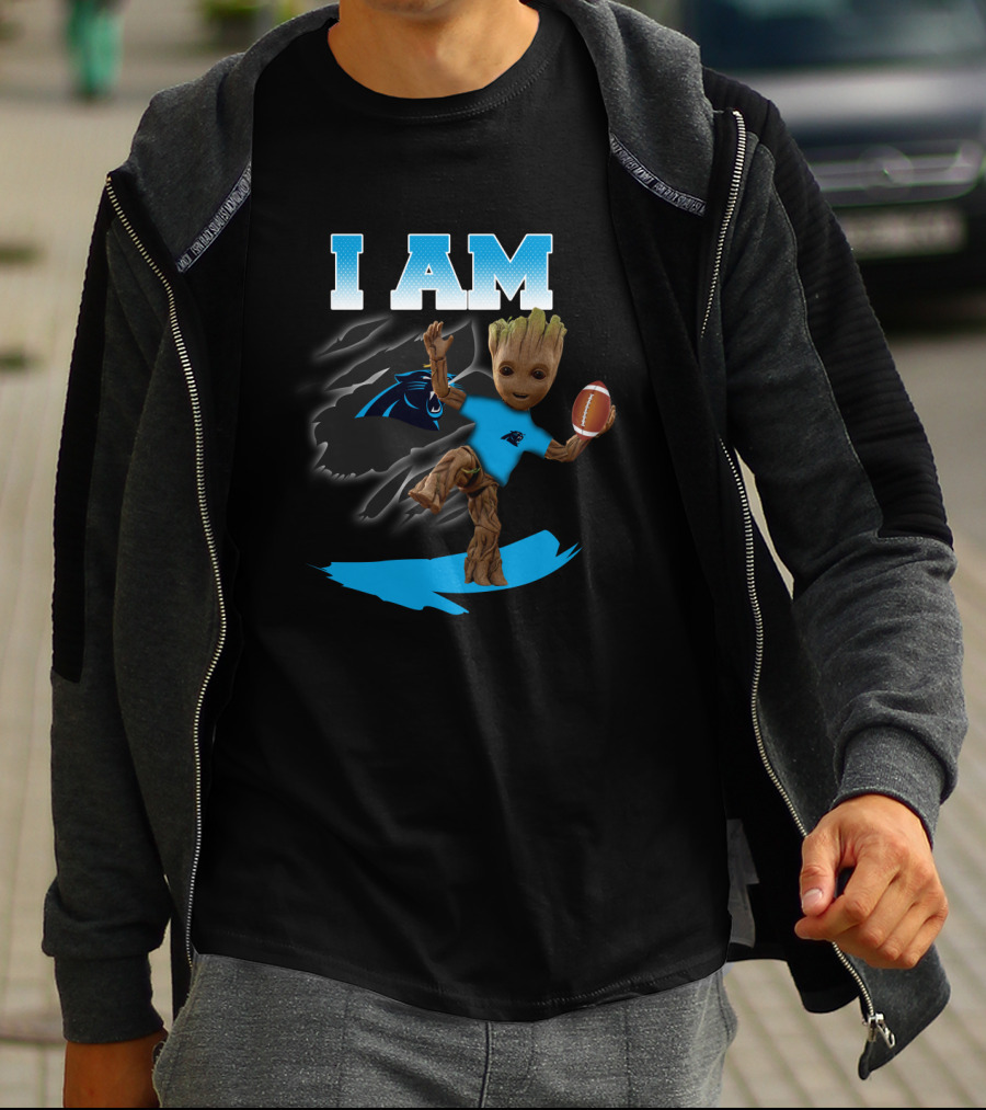 I Am Carolina Panthers Groot Football Fan T-Shirt