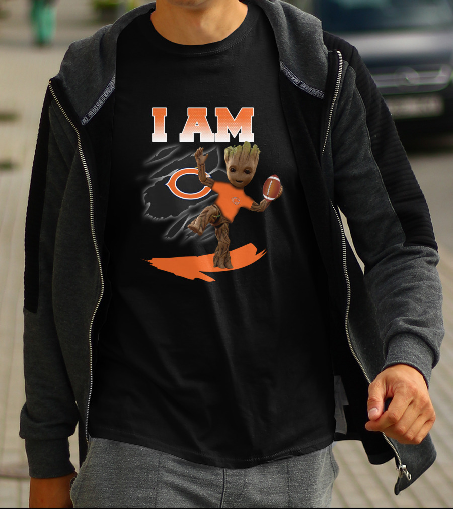 I Am Chicago Bears Groot Football Fan T-Shirt