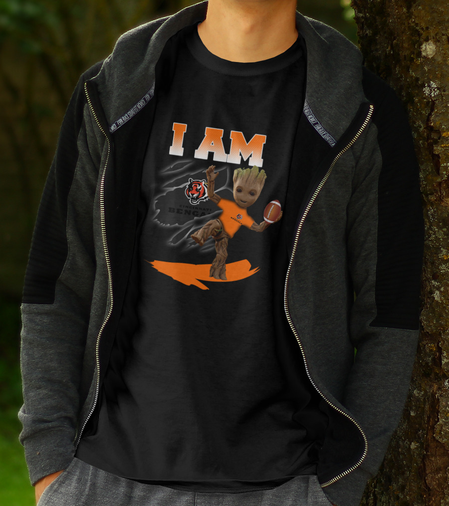 I Am Cincinnati Bengals Groot Football Fans T-Shirt