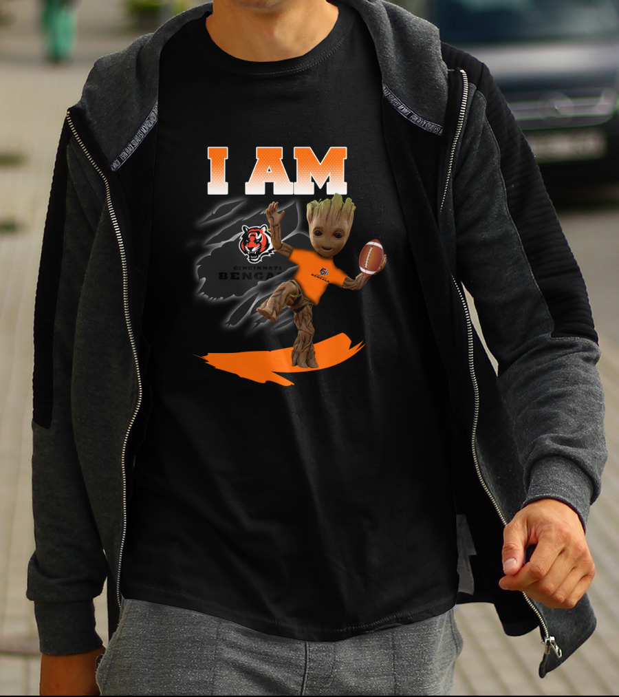 I Am Cincinnati Bengals Groot Football Fans T-Shirt
