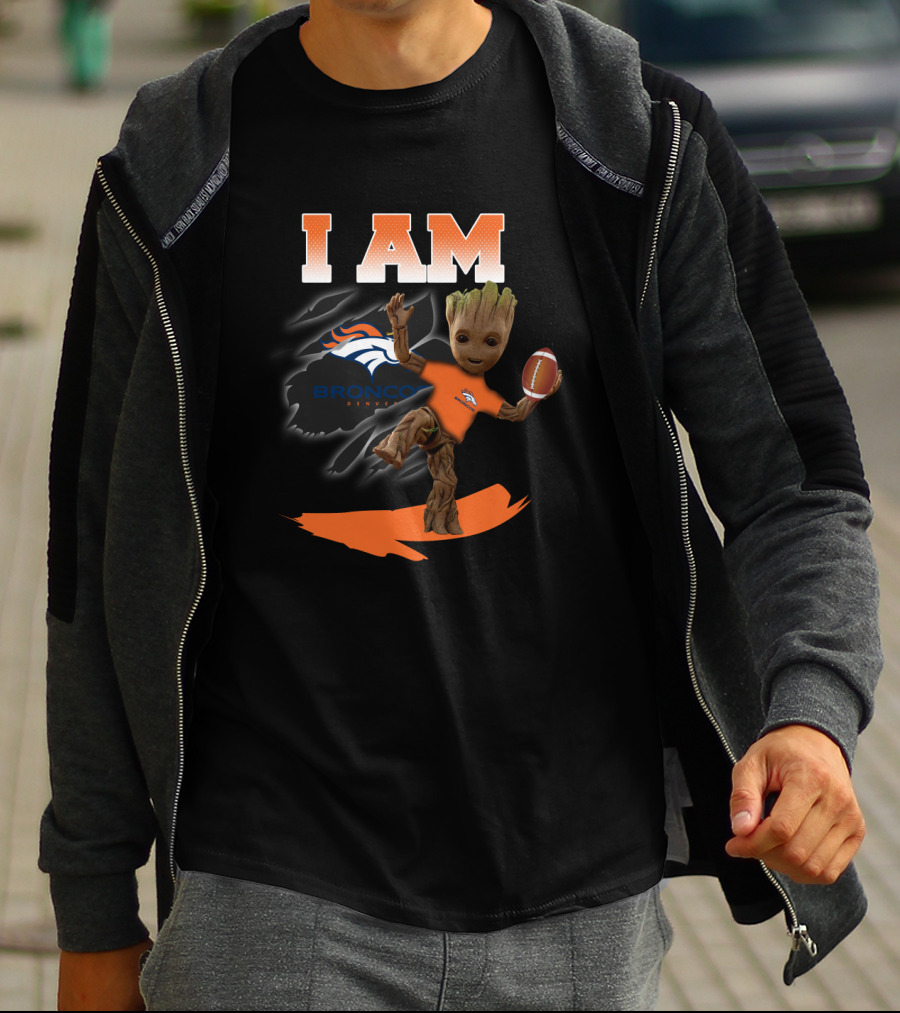 I Am Denver Broncos Groot Football Fan T-Shirt