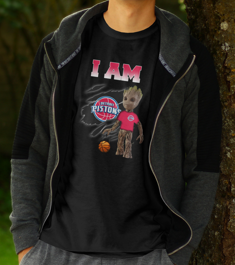 I Am Detroit Pistons Groot Basketball Fans T-Shirt